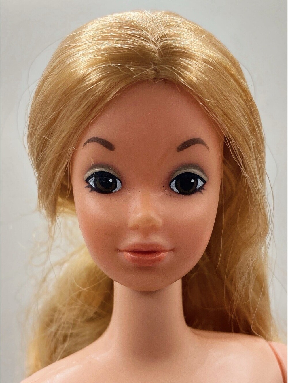 Nude Barbie Deluxe Quick Curl PJ Doll 1974 Steffie Face Vintage B4